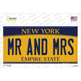 Mr and Mrs New York Novelty Sticker Decal Small