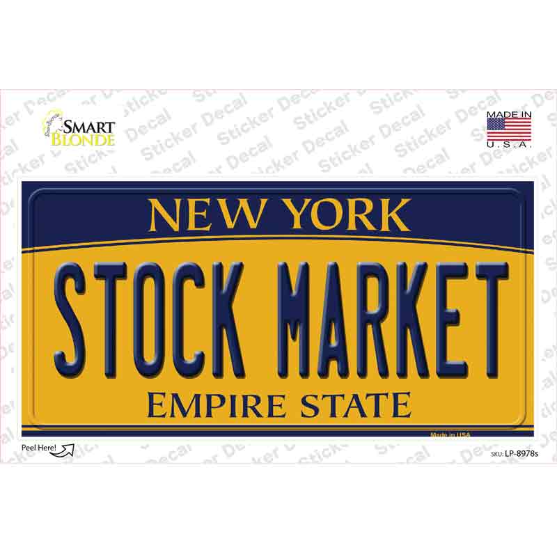 Stock Market New York Novelty Sticker Decal Small