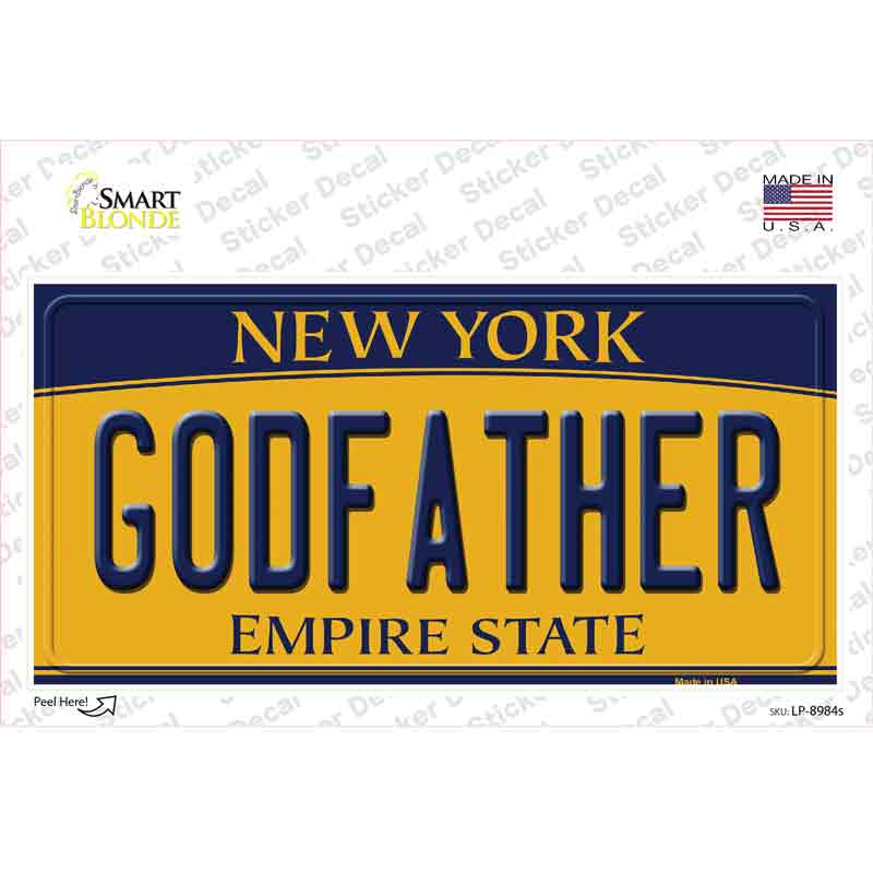 Godfather New York Novelty Sticker Decal Small