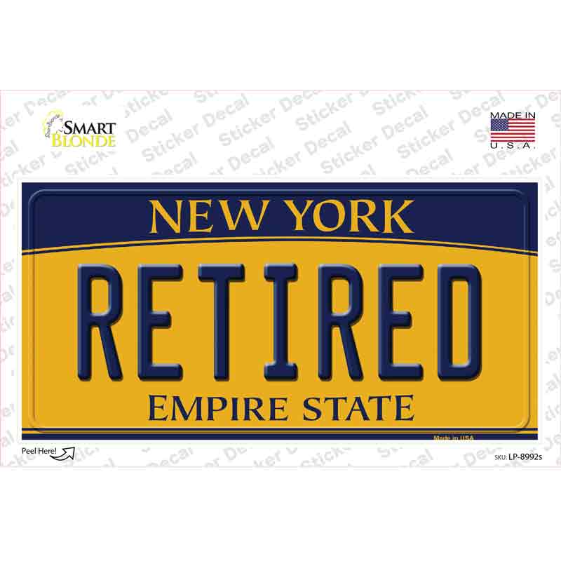 Retired New York Novelty Sticker Decal Small