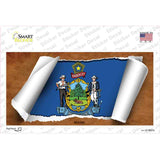 Maine Flag Scroll Novelty Sticker Decal Small