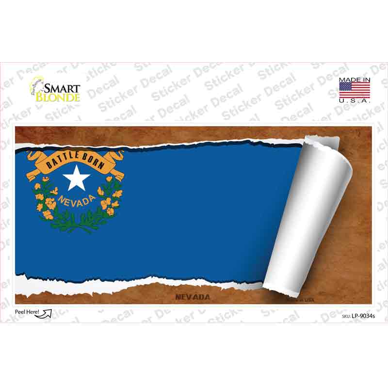 Nevada Flag Scroll Novelty Sticker Decal Small