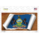 Pennsylvania Flag Scroll Novelty Sticker Decal Small