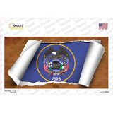 Utah Flag Scroll Novelty Sticker Decal Small