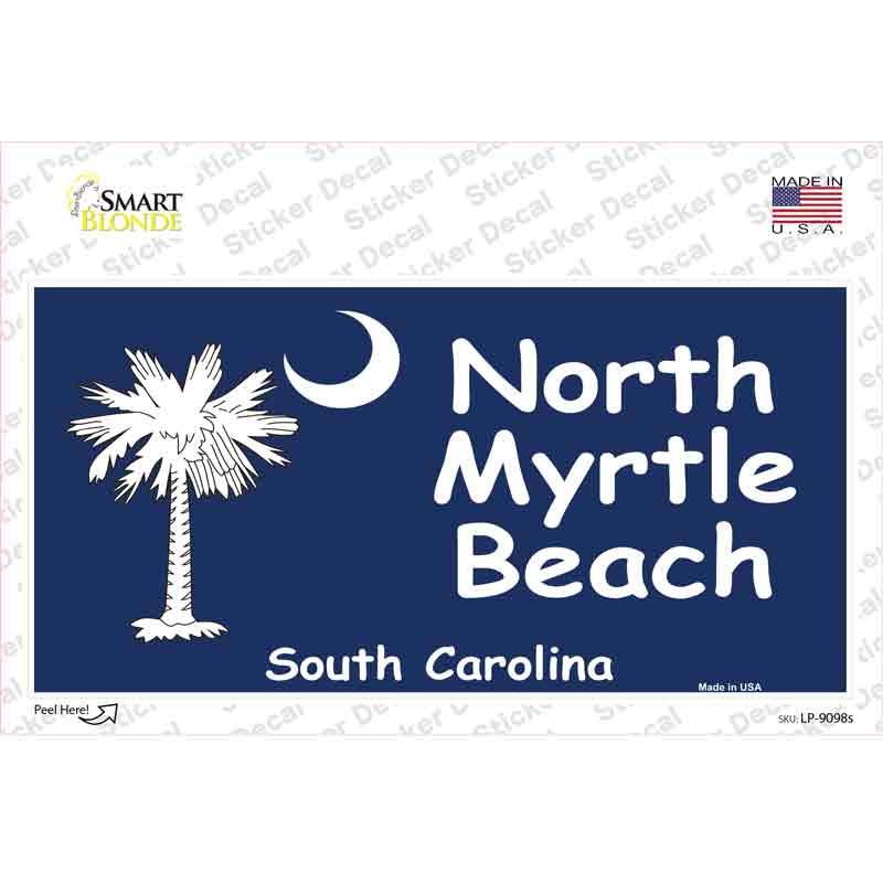 North Myrtle Beach Flag Novelty Sticker Decal Small