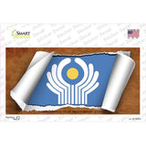 Commonwealth of Independent States Flag Scroll Novelty Sticker Decal