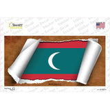 Maldives Flag Scroll Novelty Sticker Decal