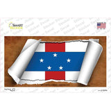 Netherlands Antilles Flag Scroll Novelty Sticker Decal