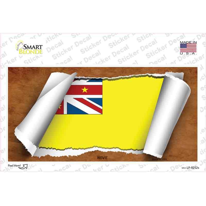 Nive Flag Scroll Novelty Sticker Decal