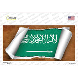 Saudi Arabia Flag Scroll Novelty Sticker Decal