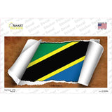 Tanzania Flag Scroll Novelty Sticker Decal