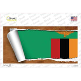 Zambia Flag Scroll Novelty Sticker Decal