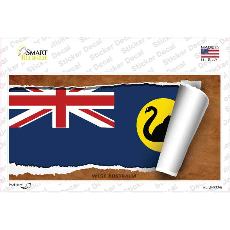 West Australia Flag Scroll Novelty Sticker Decal