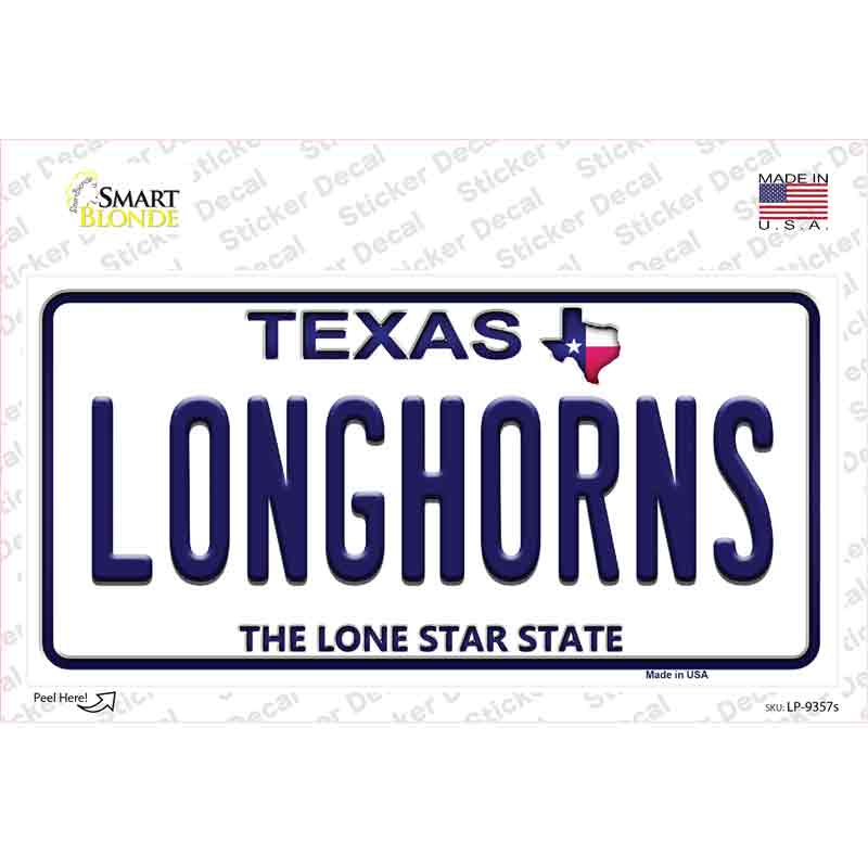 Longhorn Texas Novelty Sticker Decal Small