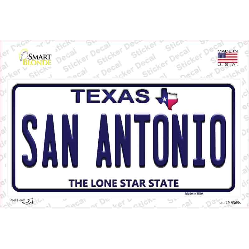 San Antonio Texas Novelty Sticker Decal Small