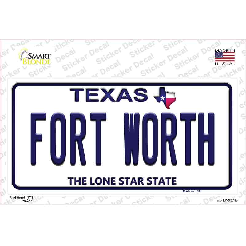 Fort Worth Texas Novelty Sticker Decal Small