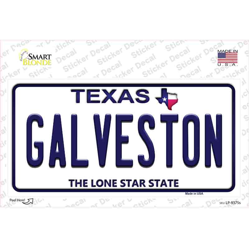 Galveston Texas Novelty Sticker Decal Small