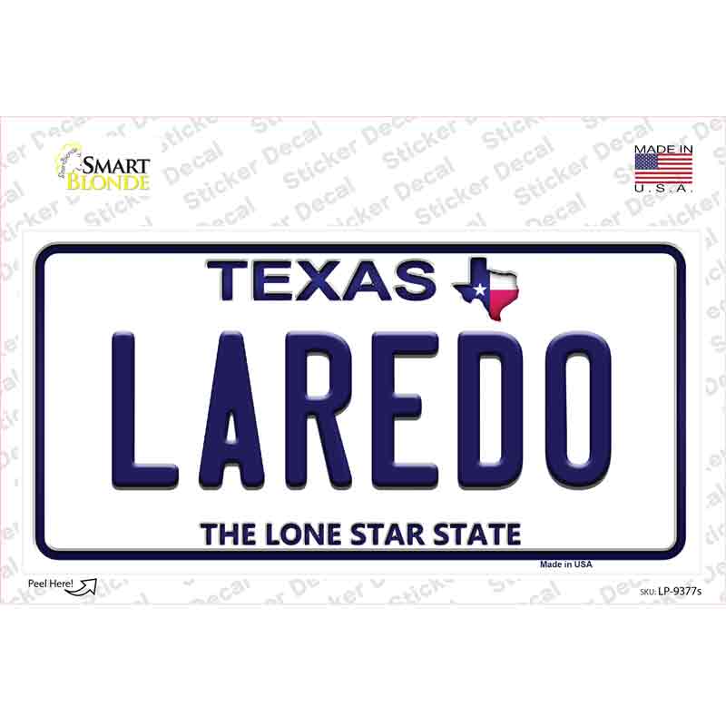 Laredo Texas Novelty Sticker Decal Small