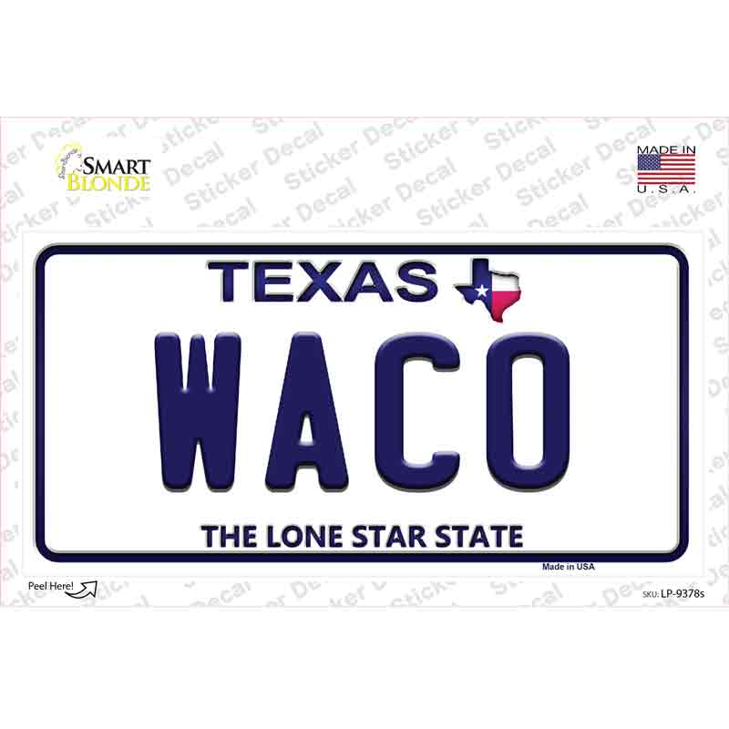 Waco Texas Novelty Sticker Decal Small