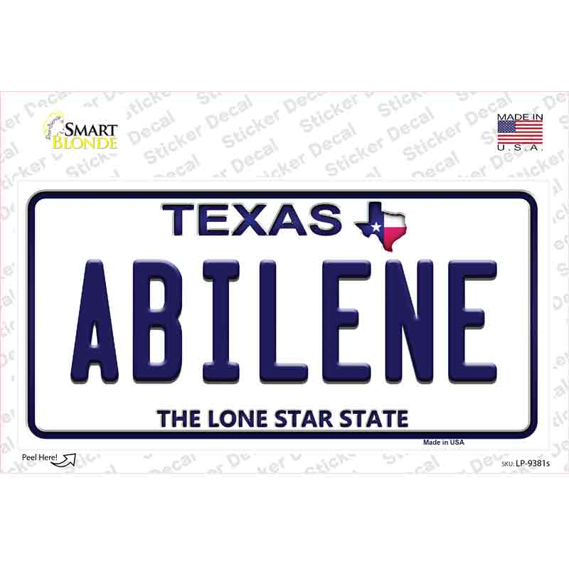 Abilene Texas Novelty Sticker Decal Small