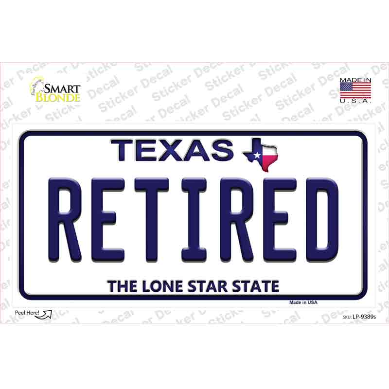 Retired Texas Novelty Sticker Decal Small