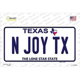 N Joy TX Texas Novelty Sticker Decal Small