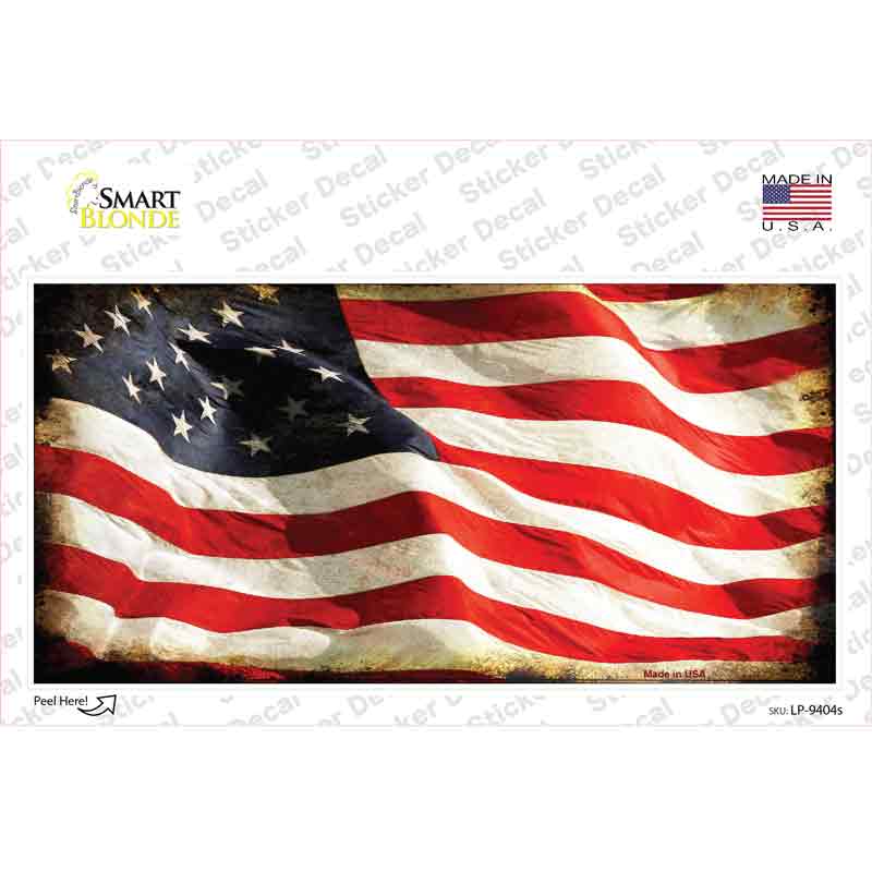 American Vine Flag Novelty Sticker Decal