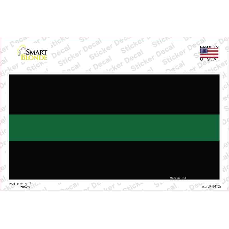 Thin Green Line Novelty Sticker Decal Small