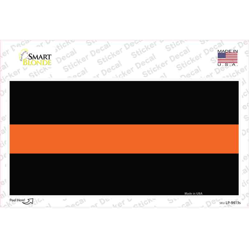 Thin Orange Line Novelty Sticker Decal