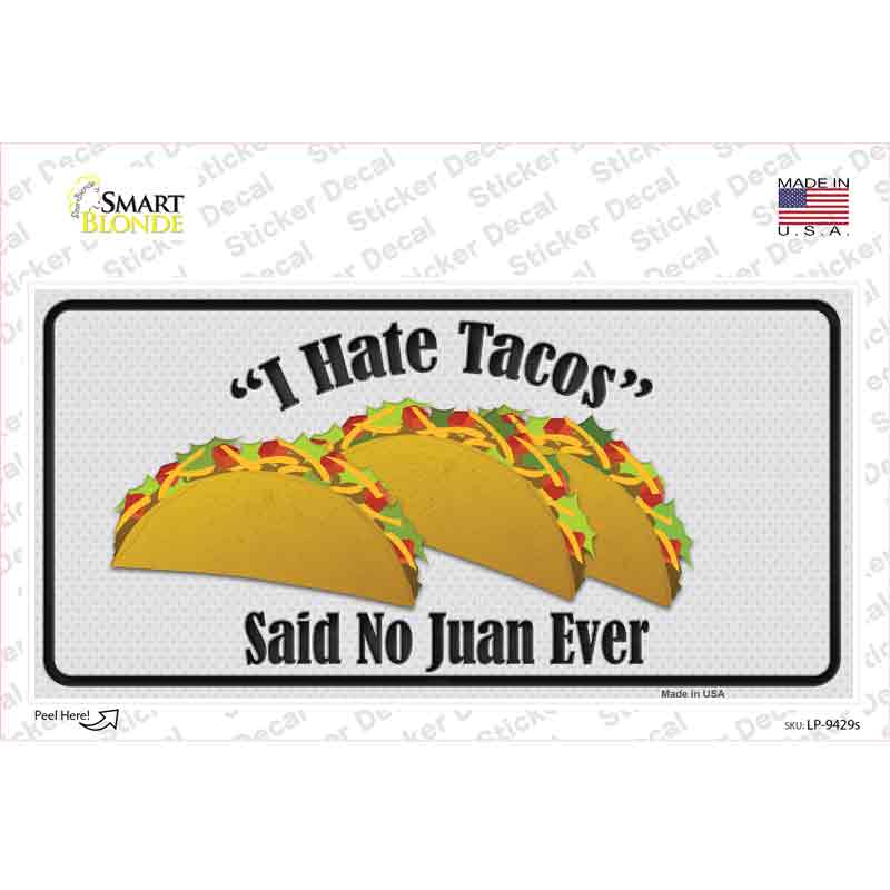 Tacos Novelty Sticker Decal