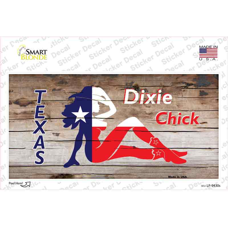 Dixie Chicks Texas Wood Novelty Sticker Decal Small