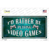 Rather Play Video Games Novelty Sticker Decal Small