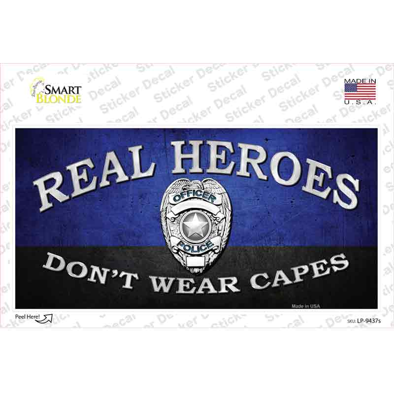 Real Heroes Blue Novelty Sticker Decal Small