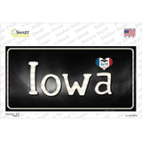 Iowa Flag Script Novelty Sticker Decal Small