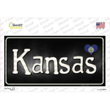 Kansas Flag Script Novelty Sticker Decal Small