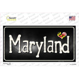 Maryland Flag Script Novelty Sticker Decal Small