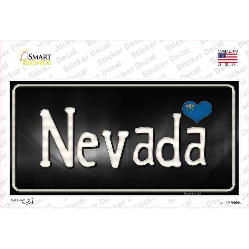 Nevada Flag Script Novelty Sticker Decal Small