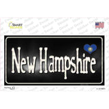 New Hampshire Flag Script Novelty Sticker Decal Small