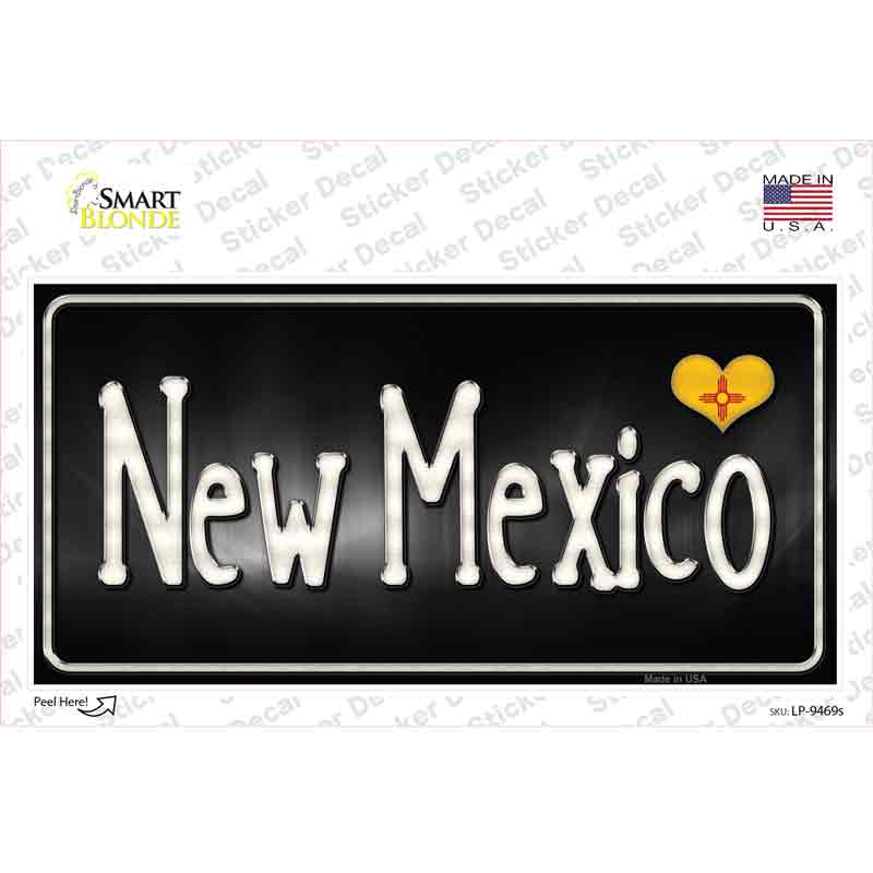 New Mexico Flag Script Novelty Sticker Decal Small