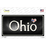 Ohio Flag Script Novelty Sticker Decal Small