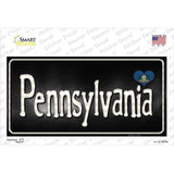 Pennsylvania Flag Script Novelty Sticker Decal Small