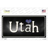 Utah Flag Script Novelty Sticker Decal Small