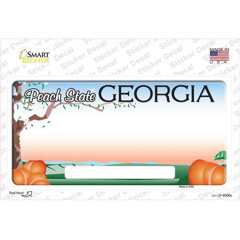 Georgia Rusty Background Novelty Sticker Decal Small