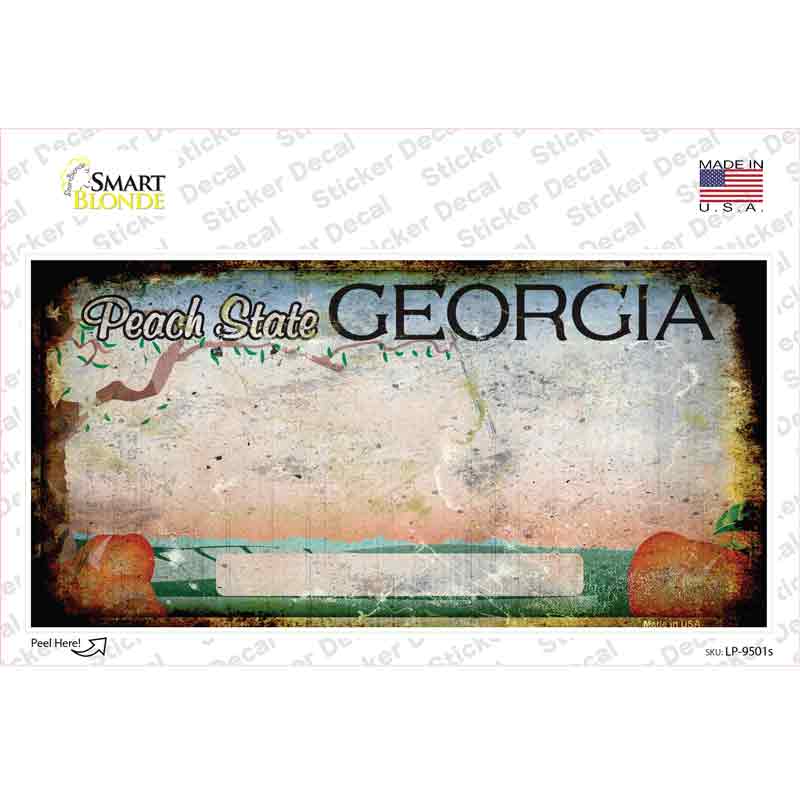 Georgia Rusty Novelty Sticker Decal Small