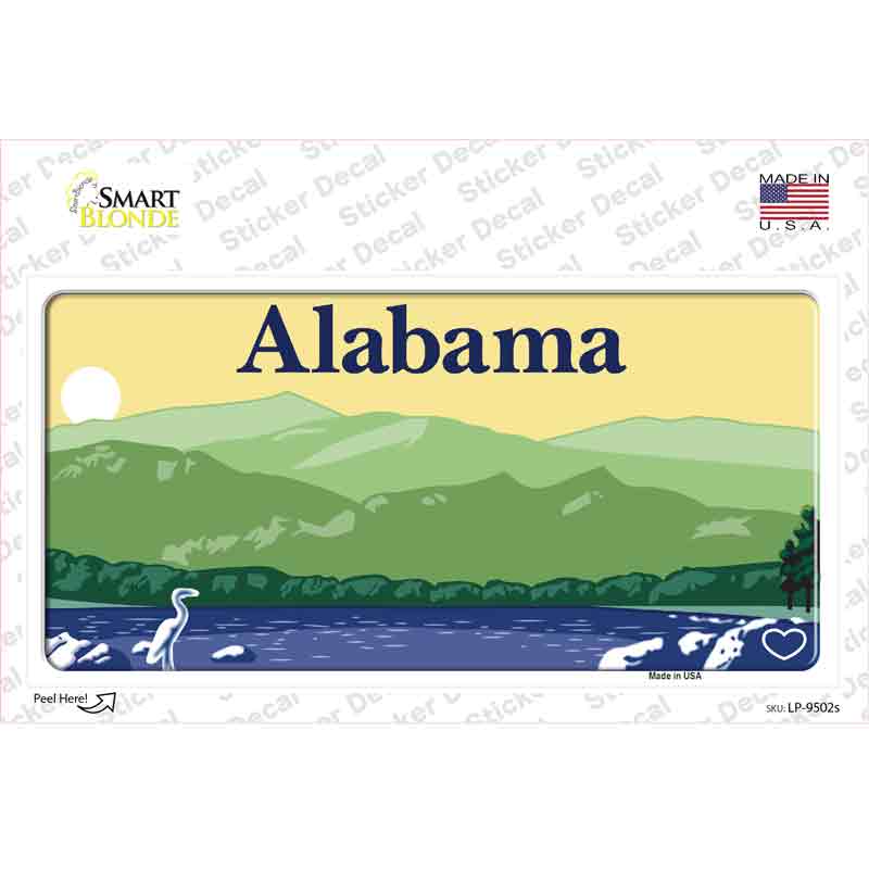 Alabama Novelty Sticker Decal Small