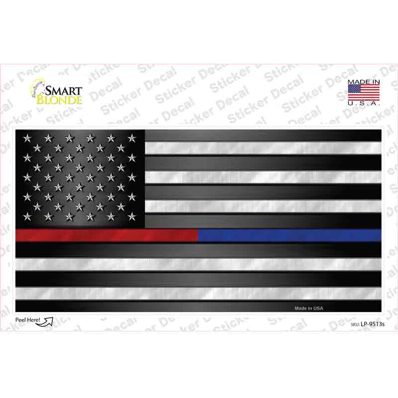 American Flag Police / Fire Novelty Sticker Decal Small