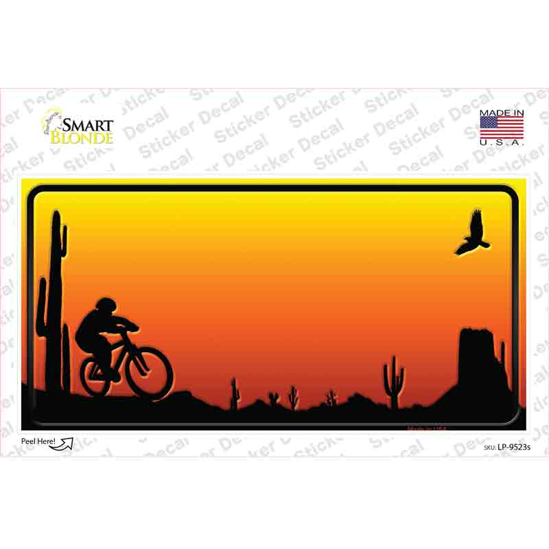 Biker Blank Scenic Novelty Sticker Decal Small