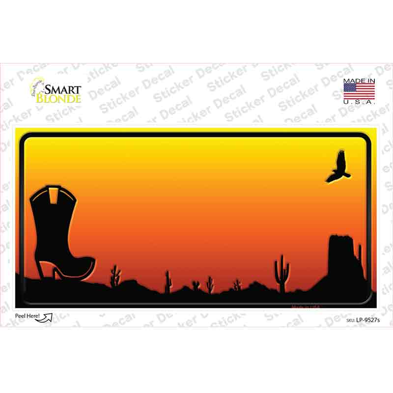 Boot Blank Scenic Novelty Sticker Decal Small