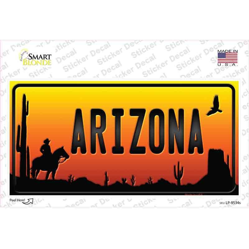 Cowboy Arizona Scenic Novelty Sticker Decal Small