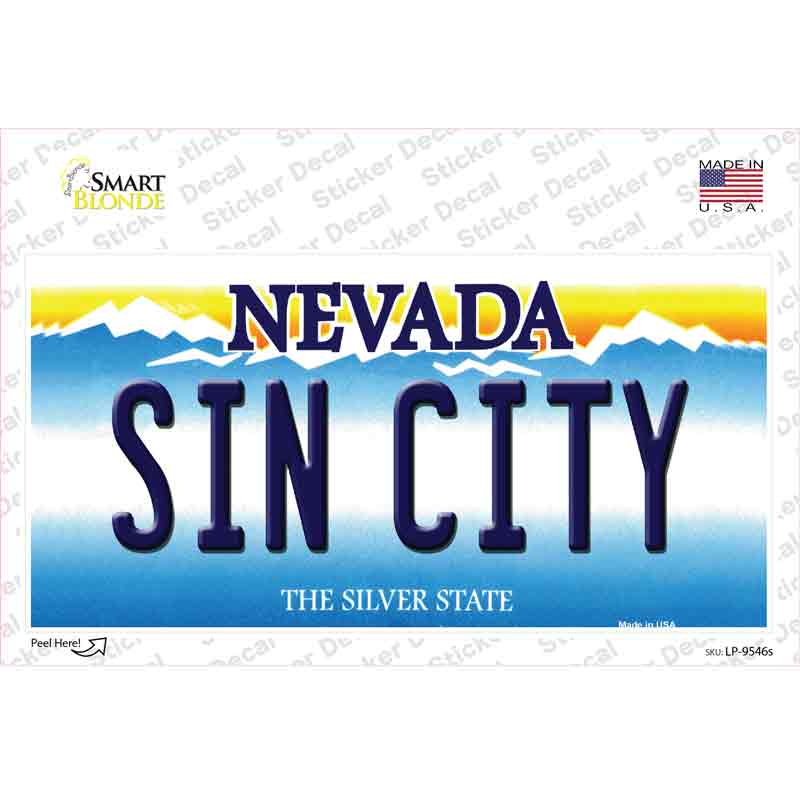 Sin City Nevada Novelty Sticker Decal Small